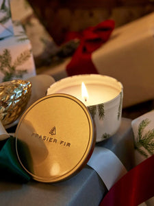 Thymes: Frasier Fir Candle Tin with Gold Lid