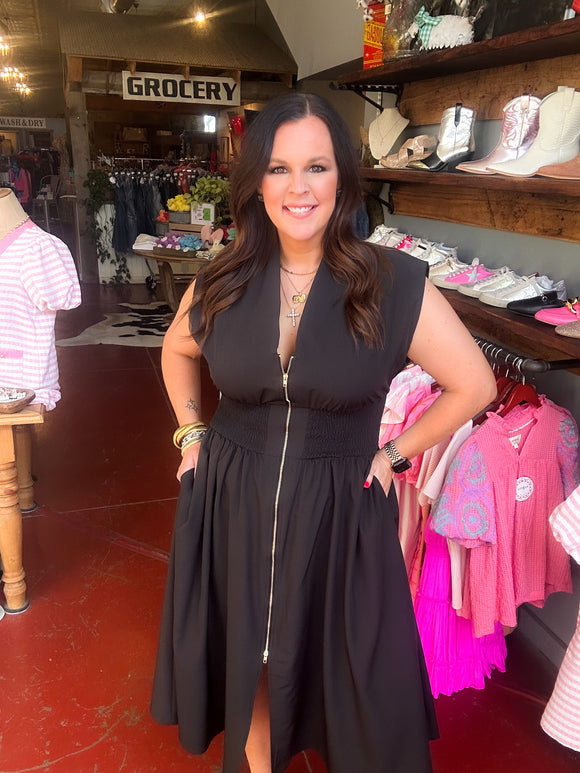 Kat Sleeveless Zipper Dress