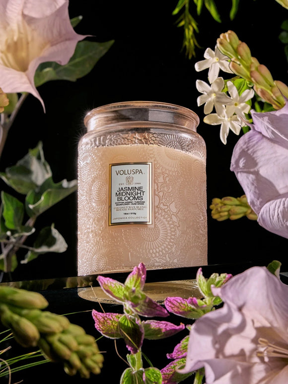 Voluspa: Jasmine Midnight Blooms Large Jar Candle