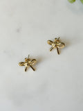 Small Bow Earrings - Gold