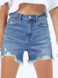 Risen: High Rise Medium Distressed Shorts