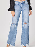 Risen: Acid Wash Wide Leg Jeans