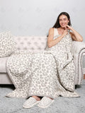 Better than Dreams Blanket - Gray & White Leopard