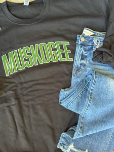 Muskogee Sweatshirt - Black + Green