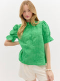 Key Lime Embroidered Top