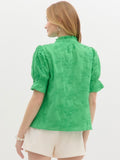 Key Lime Embroidered Top