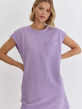 Sleeveless Textured Dress - Lavender