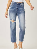 Risen: High Rise Straight Jeans - Medium