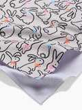 Geometry Tea Towel: Playful Bunnies