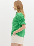 Key Lime Embroidered Top