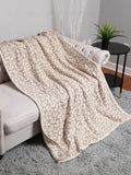 Better than Dreams Blanket - Beige & White Leopard