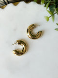 Chunky Gold Smooth Hoops