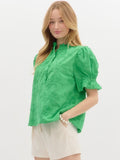 Key Lime Embroidered Top