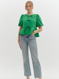 Molly Tie Top - Island Green