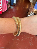 Crossover Gold Plated Stretch Bangle