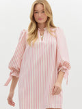 Spring Pink Striped Dress