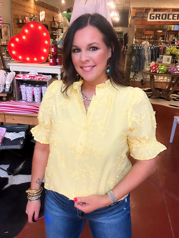 Limoncello Embroidered Top