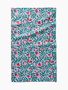 Geometry Tea Towel: Spring Wavy Leaves