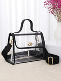 Clear Top Handle Bag - Black