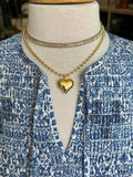 Heart Beaded Necklace - Gold Filled