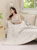 Better than Dreams Blanket - Beige & White Leopard