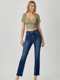 Risen: Mid-Rise Slim Straight Jeans