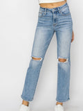 Risen: Ankle Slim Straight Jeans