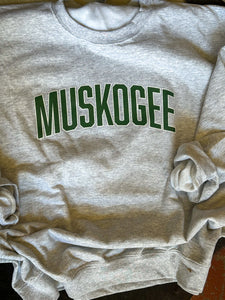 Muskogee Sweatshirt - Ash + Green