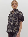 Charcoal Toile Top