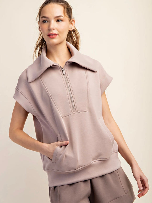 Luxe Essentials Sleeveless Pullover - Mocha