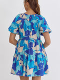 Abby Blue Floral Dress