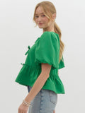 Molly Tie Top - Island Green