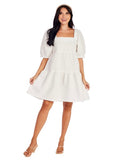 Barbara Tiered Dress - White