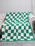Better than Dreams Blanket - Green & White Checker