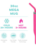 Swig Mega Mug (30oz) - Hot Pink