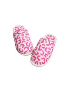 Leopard Slippers - Hot Pink