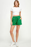 Textured Lounge Shorts Set - Green