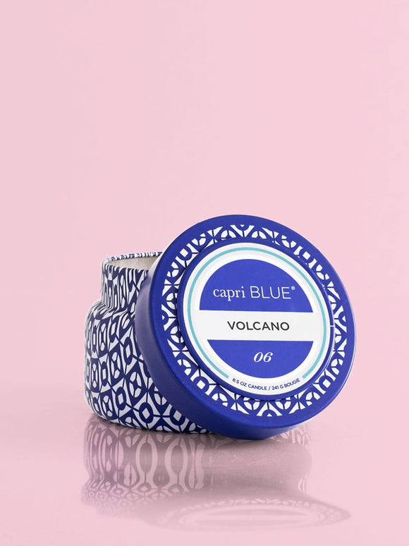 capri blue: volcano signature printed travel tin