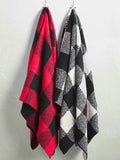 Chenille Check Blanket - Red